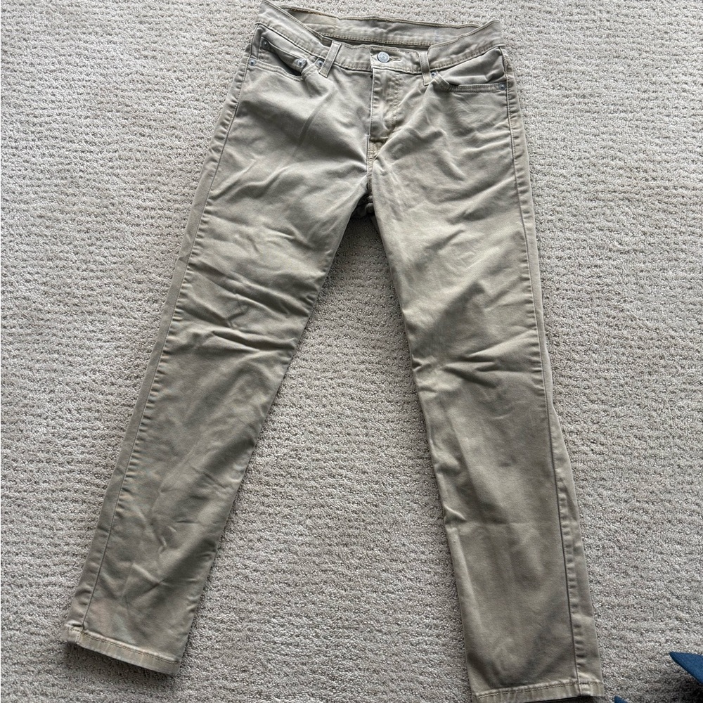 Mens Levi 511 Khaki Color Staight Leg Jeans Size 30 x 30
